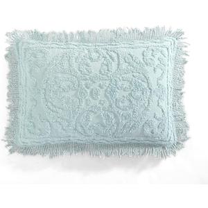Beatrice Home Fashions Medallion Chenille Bedspread, King Sham, Blue