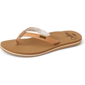 REEF Cushion Sands Women's Beach Flip Flop, Ultra Soft Cushion Footbed, Arch Support (8, Natural)