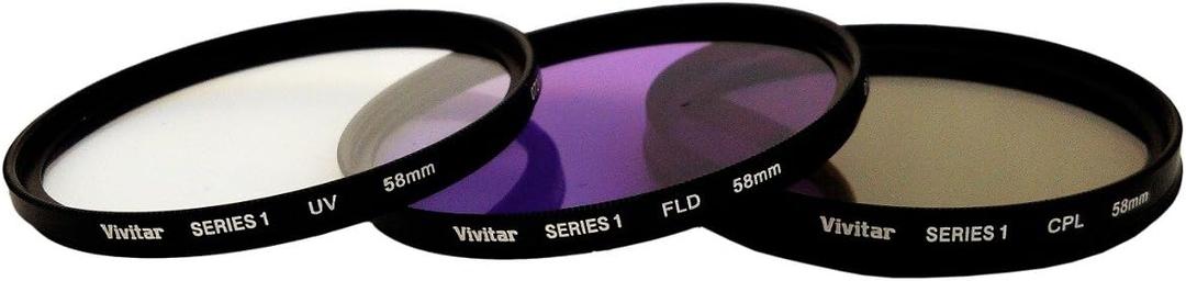 Vivitar - Filter kit - fluorescent / UV / circular polarizer - 58 mm