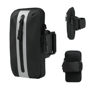 Running Phone Holder Armband, iPhone Arm Bands for Exercise, Running Arm Bands for Cell Phone, Phone Purse Cell Phone Holder for Walking (Grey)