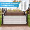 Weatherproof 84" Wide Outdoor Retractable Baby Gate, 7 Ft Outdoor Dog Gate