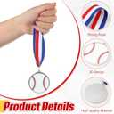 12 Pcs Baseball Softball Soccer Volleyball Ball Shape Medals for Adult, 2 Inch Metal Award Medals for Games Sport Party Favors Competitions Celebration Gift