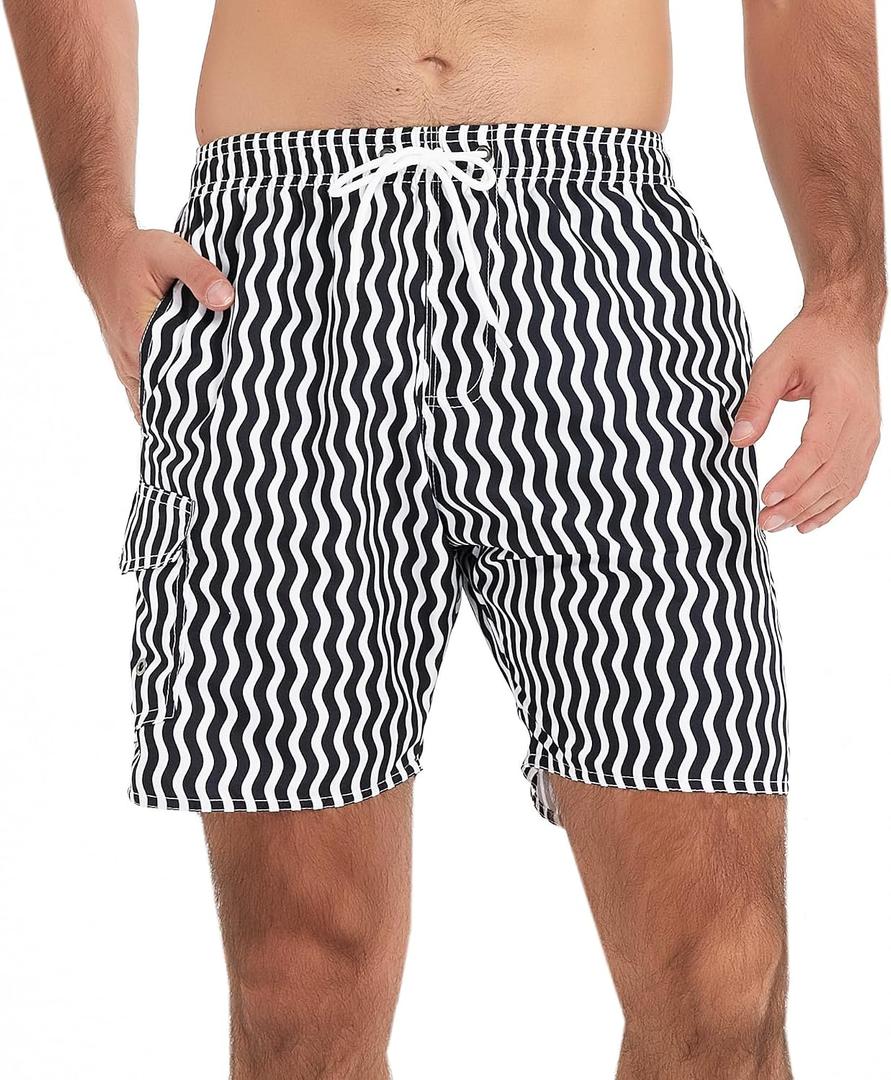 Scotamalone Mens Swim Trunks Board Shorts Swimwear Bathing Suits Quick Dry for Beach,Travel,Vacation,Swimming, Surfing,Casual (XXL)