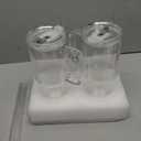 KEMORELA Glass Cups with Lids and Straws 2PCS, 24oz Clear Tumblers with Handle, Reusable Drinking Glasses for Iced Coffee, Tea, Water, Leak Proof Lid, Dishwasher Safe