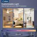 Amico Ceiling Fans with Lights, 52 inch Low Profile Ceiling fan with Light and Remote Control, Flush Mount, Reversible, 3CCT, Dimmable, Noiseless, White Ceiling Fan for Bedroom, Indoor/Outdoor Use