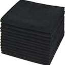 SINLAND Microfiber Cleaning Cloth Absorbent Dish Cloth Kitchen No Streak Dish Rags Glass Cleaning Cloths 12inch x 12inch 12 Pack Black