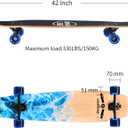 seething 42 Inch Longboard Skateboard Complete Cruiser Pintail,The Original Artisan Maple Skateboard Cruiser Pintail for Cruising, Carving, Free-Style and Downhill
