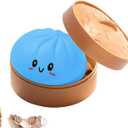 Dumpling Squishy, Squishy Dumpling Toy, Mystery Dumplings Squishies, Easter Gifts, Soft Squeeze Decompression Dough for Adults (Blue)