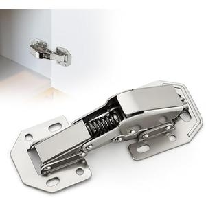 Ravinte 50 Pack Hidden Hinges Soft Close Surface Mount Kitchen Cabinet Hinges, No Pre-drilled for Kitchen Cupboard