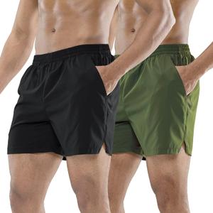 MIER 5 Inch Inseam Shorts for Men with Pockets Dry Fit Athletic Running Gym Workout Shorts, Army Green, X-Small MIER 5 Inch Inseam Shorts for Men with Pockets Dry Fit Athletic Running Gym Workout Shorts, Army Green, X-Small