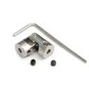 3mm to 3mm Rotatable Universal Steering Joint Shaft Coupling Connector L23x D9 with Screws with Wrench, 4pcs/Pack (Size: 3mm to 3mm)