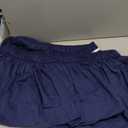 Biscaynebay Wrap Around Bed Skirts for Queen Beds 16" Drop, Navy Adjustable Elastic Dust Ruffles Easy Fit Wrinkle & Fade Resistant Silky Luxurious Fabric Solid Machine Washable