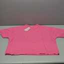 Women's Oversize Workout Crop Tops Short Sleeve Crewneck Drop Shoulder Boxy T Shirts Summer Casual Solid Basic Tees