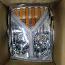 ISHARINGAUTOPARTS Headlights Assembly Compatible with 2007 2008 2009 2010 2011 2012 2013 Chevy Silverado 1500 w/LED DRL Projecter Headlamp, Chrome Housing, 2 Pack