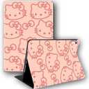 for iPad 9th/8th/7th Generation Case 10.2 Inch Boys Women Cute Folio Smart Cover Pencil Holder Cartoon Cool Teens Kids Fun Men Girls Cases for Apple iPad 7/8/9 Gen A2602 A2270 A2197 (Pink)