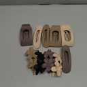 12 Pack Flat Hair Clips for Women – Matte Neutral Square Claw Clips, Flat Barrettes & Flower Pins in Black, Blonde,Light Brown & Dark Brown, Soft Touch Hair Accessories for Thick & Thin Hair