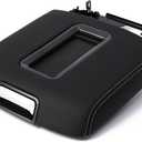 Center Console Armrest Lid with Steel Bracket, Black Synthetic Leather Console Lid for 2014-2019 Chevy Silverado/Tahoe/Suburban & GMC Sierra/Yukon/Yukon XL, Replaces 0227083AA