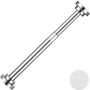Stainless Steel Spring Tension Curtain Rod 11.8" to 19.7" Adjustable, Small Short Expandable Spring Loaded Curtain Tension Rod For Wardrobes Window Closet Bathroom Cupboard Cabinet(No Drill,No Screws)
