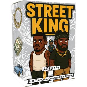 Black Owned Street King by Maker of Hood Charades  A High-Energy Urban Strategy Card Game Where You Unleash Powerful Crews, Thwart Relentless Law Enforcement, and Dominate The Streets