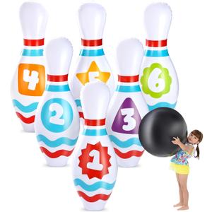 JOYIN Giant Inflatable Bowling Set for Kids and Adults, Christmas Birthday Party Games, Kids Education Motor Skills Toys