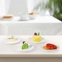 16 Pcs Porcelain Dessert Plates,6 inch White Appetizer Plates,Round Small White Plates,Small Plates for Appetizers,Ceramic Dessert Plate for Cake Snacks,Microwave Oven and Dishwasher Safe