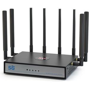 UOTEK 5G SIM Card Router CPE, WiFi 6 Modem Dual Band NSA SA with SIM Card Slot for Smart Home Office Indoor High Speed Wireless Router
