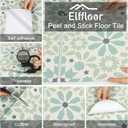 Elffloor Peel and Stick Floor Tile 11.8 in11.8 in Blue Vinyl Flooring Self-Adhesive Waterproof for Kitchen, Bedroom, Living Room, Bathroom,10pcs