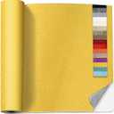 17 X 150 inch Linen Fabric Repair Patch, Self Adhesive Fabric Patches for Furniture, 16 Colors Couch Patch Repair Fabric, Fabric Upholstery Repair Kit for Sofa, Chair, Clothing(Yellow) 