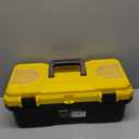 20 Inch Tool Box with Lock, 2-Layer Heavy-Duty Organizer with Removable Tray, Liftable Lid for Small Parts, 29lb Capacity & Carry Handle for Tools, Camping, Medical Supply Storage