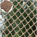 KACQIHTU Hemp Rope Net Kids Climbing Safety Net Child Safety Rope Netting Balcony Stairs Fence Garden Playground Protection Net Indoor & Outdoor Decor Rope Net 3.3X32.8ft, 6mm/8cm