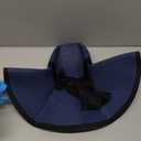 YQHMT Women Beach Sun Hats, Big Wide Brim Straw Hat for Women UPF 80+ UV Protection, Summer Hats Packable Foldable (Dark Blue)