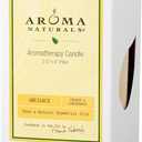 Aroma Naturals Essential Oil Orange and Lemongrass Scented Pillar Candle, Ambiance, 2.5 inch x 4 inch, Yellow