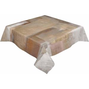 Tablecloth Khaki Paint Waterproof Oil-Proof Table Cloth Abstract Art Graffiti Kitchen Spillproof Tablecloths Table Cover for Indoor and Outdoor Use 54x54 Inch