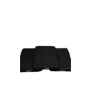 KH Seat Cushions with Waterproof Oxford Cover, 16.6x13x2 inches, High Density Foam, Carrying Handle, Set of 3 (Black)