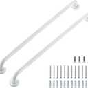 Grab Bars for Shower, 2 Pack 32-Inch Anti Slip Shower Handles for Elderly, Safety Shower Grab Bar, Stainless Steel Handicap Grab Bars for Bathroom (White 1" Diameter)