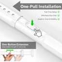 Tension Curtain Rod No Drilling, Heavy Duty 39-173 Inch, White