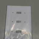 2-Pack Triple Toggle Light Switch Cover Plate, Pearls Decorative Switch Plate Covers, Pure White 3 Gang Metal Wall Plate, Corrosion Resistant