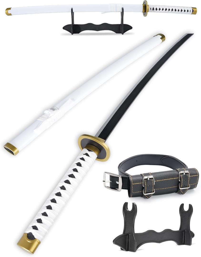 Cold Blade Katana Sword - 41 inches Katana Replica with Holster Belt and Display Stand - Sword with Authentic Design (A-Wado Ichimonji)