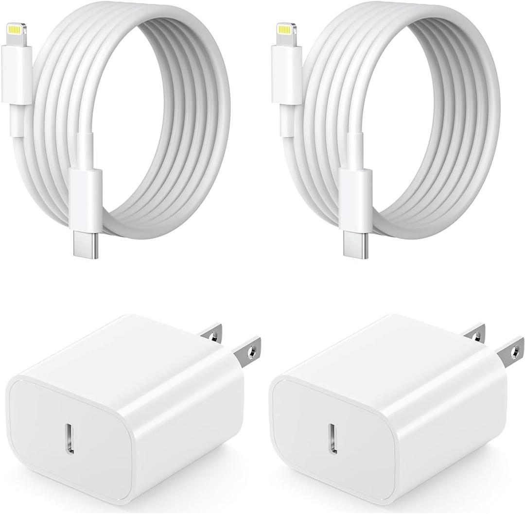 Long iPhone Charger Cord,[Apple MFi Certified]2 Pack 20W Type C Phone Charger Block 6FT USB C to Lightning Charging Cable for Apple iPhone 14/14 Pro Max/13 Pro/13/12 Mini/12 Pro Max/11 Pro Max/XS/iPad