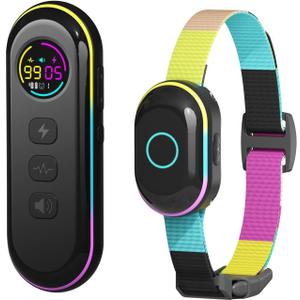 2-in-1 Dog Bark & Shock Collar with Remote Control, Waterproof Barking Collars for Small Medium Large Dogs, 3300Ft Training E- Collars, Rechargeable, Adjustable Beep Vibration Modes & 5 Sensitivity