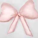 1pack Big Bow Throw Pillow 27 x 24 Inches Satin Pillow Aesthetic Bow Shaped Pillow Coquette Pillow Cushion for Sofa Office Lumbar Decorative Aesthetic Decor(Pink)