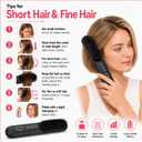 Go Brush Pro for Short Hair - 2026 Upgraded Cordless Hair Straightening Brush, 4 Temperature Settings, Fast Heat, MCH Ceramic Care, 4000mAh Rechargeable Straightener for Frizz-Free Styling (black)