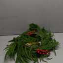 6 FT Christmas Norfolk Pine Garland Real Touch Artificial Greenery Garland Faux Pine Garlands for Mantel Fireplace Table Stairs Indoor Outdoor Christmas Decor, Bonus Gold Ribbon with LED Lights