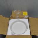 Plant Saucer Pot Tray Planter Saucers 4 Pack 4 in,5 6 7 8 9 10 11 12 13 Inch for Indoors Outdoor, Durable Sturdy Ceramic Flower Drainage drip Water Tray for Glazed Pots Base (4 Inch-White)