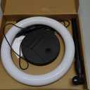 Desk Ring Light with Magnetic Phone Holder, 10'' Video Conference Podcast Lighting Kit for Laptop Computer Monitor Zoom Call Streaming, 3 Color LED Halo Light with Adjustable Stand for Home Office