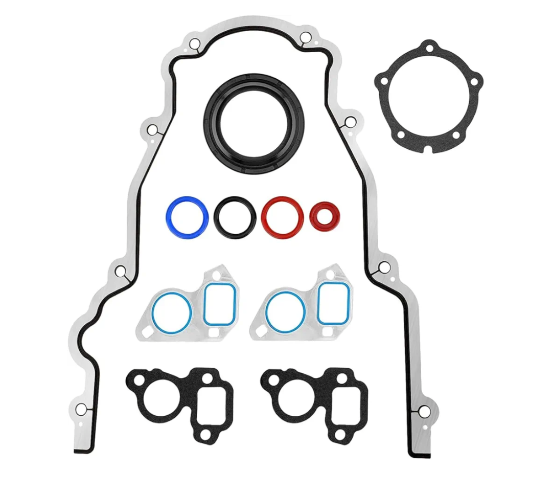 TCS45993 Timing Cover Gasket Seal Set Compatible with GM Chevy Silverado Suburban Tahoe Cadillac Escalade GMC Sierra Yukon Buick 4.8L 5.3L 5.7L 6.0L 6.2L Gen III IV V Engine LS LS1 LS2 LS3 LS6 LQ9 LQ4