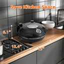 Electric-Pizza-Oven-Indoor, 12 Inches Countertop Cooker,800 Electric Pizza Maker with Timer, Ceramic Stone, Viewing Window, Complete Accessory Kit, Black, XL