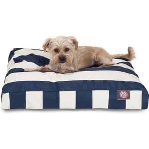 Majestic Pet Rectangle Small Dog Bed Washable Non Slip Comfy Pet Bed Dog Crate Bed with Removable Washable Cover Dog Kennel Bed for Sleeping - Dog Bed Small Breed 27x20x4 Inch Navy Blue