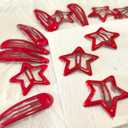 Metal Snap Hair Clips For Women Mini Star Hair Clips For Girls Red Star Hair Clip Hair Barrettes 1.18Inch Star Clips For Hair 1.96 In Water Drop Hairclips Snap Clips For Hair Girl Hair Accessories Y2K