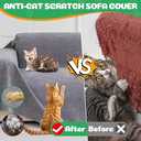 Loiion Couch Covers for 3 Cushion Couch, Gray Cat-Scratch Resistant Sofa Cover Pets Dogs Friendly Anti Slip Thickened Slipcovers Furniture Protector, Couch Protector for Pets and Kids 150"X71" (Large Sofa (150"X71"), Grey)